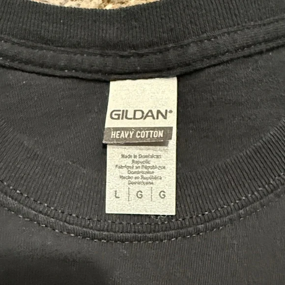 Gildan Black Tee with Pink Graphic - Picture 2 of 2